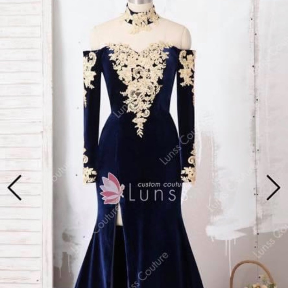 Custom made prom dress from LUNSS, (blue in model picture) NEVER WORN